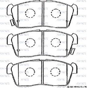 Advics SN593P - Brake Pad Set, disc brake car-mod.net