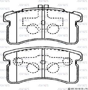 Advics G1N019 - Brake Pad Set, disc brake car-mod.net
