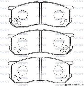 Advics G1N011 - Brake Pad Set, disc brake car-mod.net