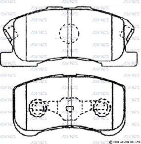 Advics SN871 - Brake Pad Set, disc brake car-mod.net