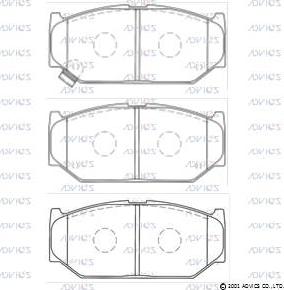 Advics H1N025 - Brake Pad Set, disc brake car-mod.net