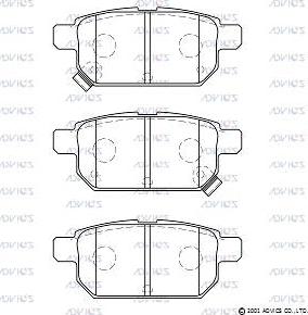 Advics SN153P - Brake Pad Set, disc brake car-mod.net