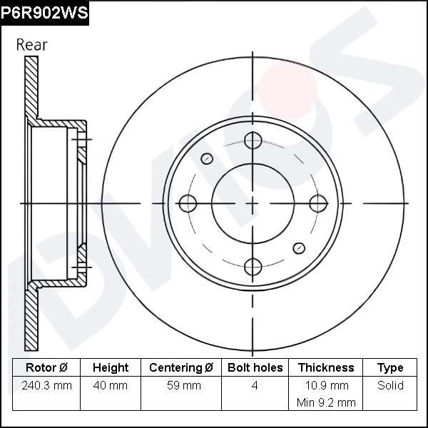 ADVICS P6R902WS - Brake Disc car-mod.net