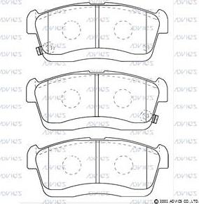 Advics SN943P - Brake Pad Set, disc brake car-mod.net