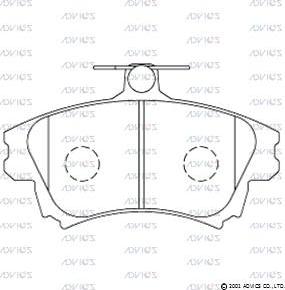 Advics SN966 - Brake Pad Set, disc brake car-mod.net
