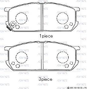 Advics SN902P - Brake Pad Set, disc brake car-mod.net