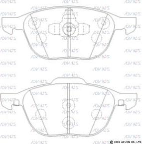 ADVICS SN918 - Brake Pad Set, disc brake car-mod.net