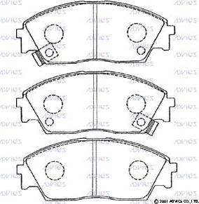Advics SN410P - Brake Pad Set, disc brake car-mod.net