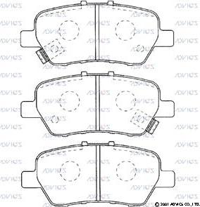 Advics SN436P - Brake Pad Set, disc brake car-mod.net