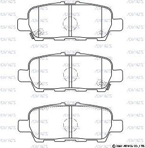 ADVICS SN509P - Brake Pad Set, disc brake car-mod.net