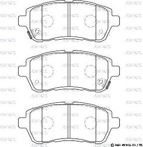 Advics SN503P - Brake Pad Set, disc brake car-mod.net