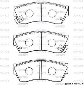 ADVICS SN535P - Brake Pad Set, disc brake car-mod.net