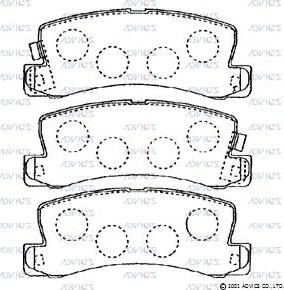 Advics SN648P - Brake Pad Set, disc brake car-mod.net
