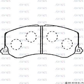 ADVICS SN652P - Brake Pad Set, disc brake car-mod.net