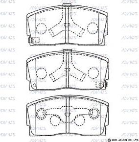 Advics SN623P - Brake Pad Set, disc brake car-mod.net