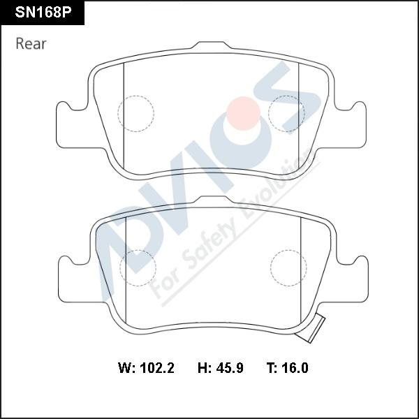 Advics SN168P - Brake Pad Set, disc brake car-mod.net