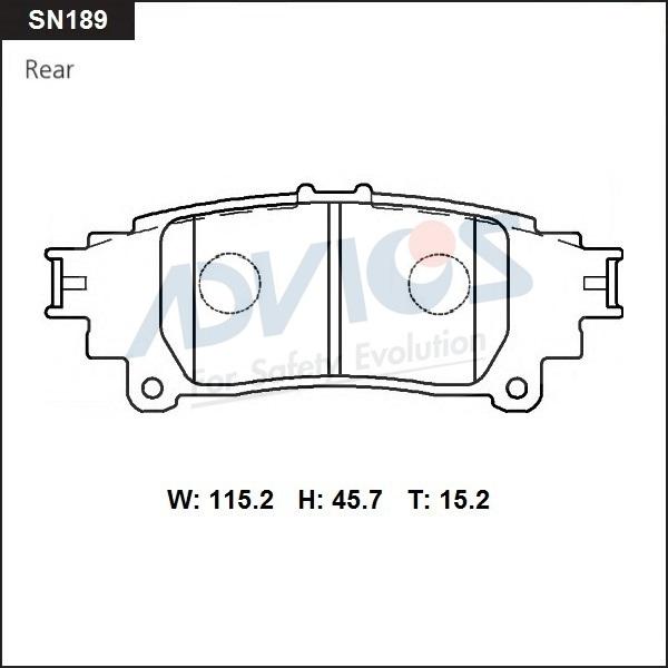 Advics SN189 - Brake Pad Set, disc brake car-mod.net