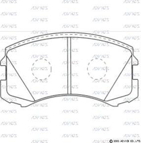 Advics SN127 - Brake Pad Set, disc brake car-mod.net