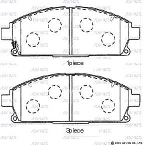 ADVICS SN899P - Brake Pad Set, disc brake car-mod.net