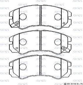 Advics SN886P - Brake Pad Set, disc brake car-mod.net