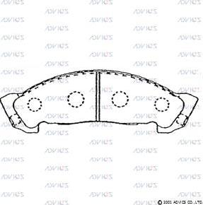 ADVICS SN888 - Brake Pad Set, disc brake car-mod.net