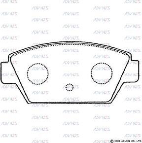 ADVICS SN830 - Brake Pad Set, disc brake car-mod.net