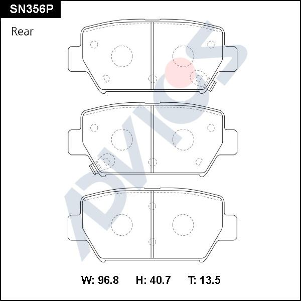 Advics SN356P - Brake Pad Set, disc brake car-mod.net