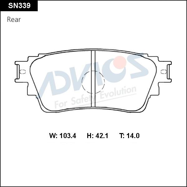 Advics SN339 - Brake Pad Set, disc brake car-mod.net