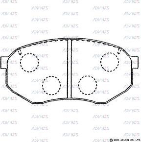 Advics SN245 - Brake Pad Set, disc brake car-mod.net