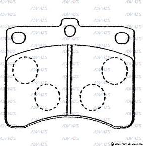 ADVICS-SEA G1N003T - Brake Pad Set, disc brake car-mod.net