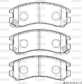 ADVICS SN760P - Brake Pad Set, disc brake car-mod.net