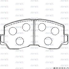 ADVICS SN732 - Brake Pad Set, disc brake car-mod.net