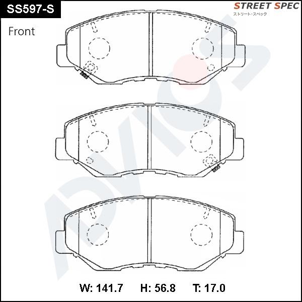 Advics SS597-S - Brake Pad Set, disc brake car-mod.net