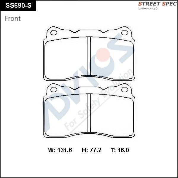 Advics SS690-S - Brake Pad Set, disc brake car-mod.net