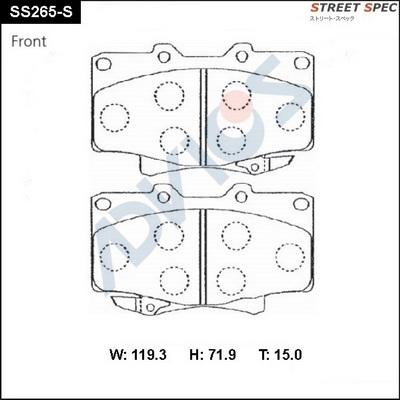 Advics SS265-S - Brake Pad Set, disc brake car-mod.net