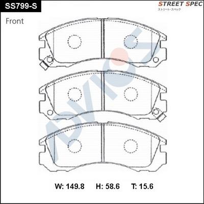 ADVICS SS799-S - Brake Pad Set, disc brake car-mod.net
