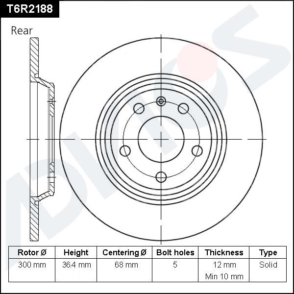 Advics T6R2188 - Brake Disc car-mod.net