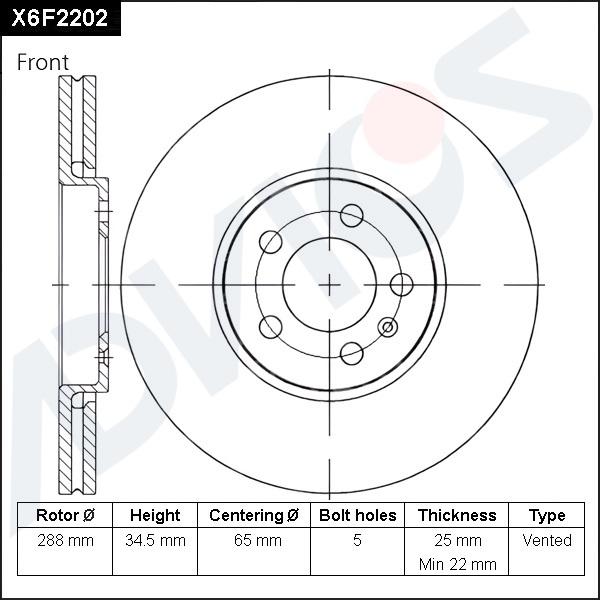 Advics X6F2202 - Brake Disc car-mod.net
