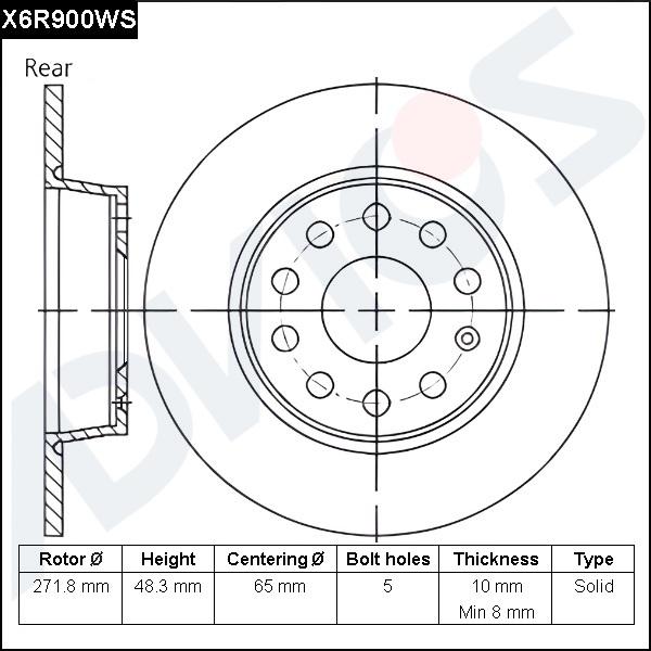 Advics X6R900WS - Brake Disc car-mod.net