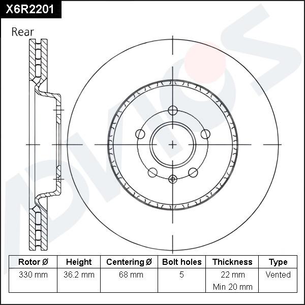 Advics X6R2201 - Brake Disc car-mod.net