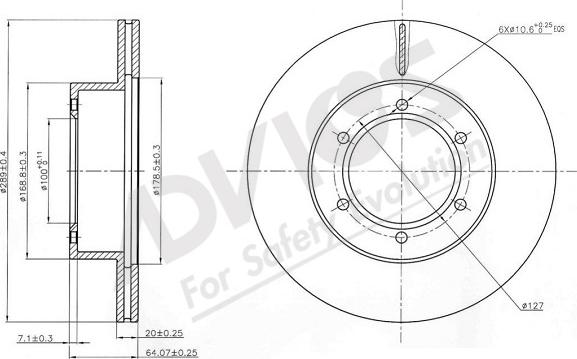 ADVICS-SEA A6F404 - Brake Disc car-mod.net