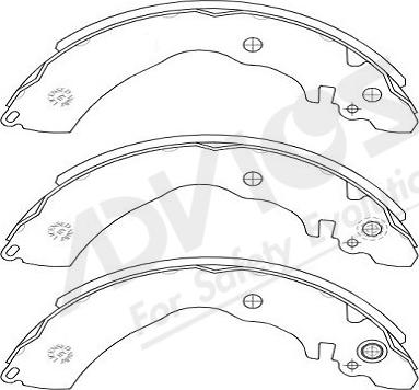ADVICS-SEA A8N014Y - Drum Brake Shoe Set car-mod.net