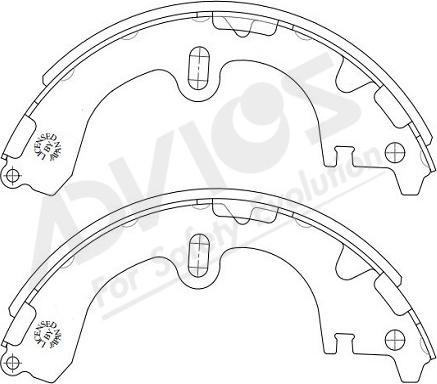 ADVICS-SEA A8N024Y - Drum Brake Shoe Set car-mod.net