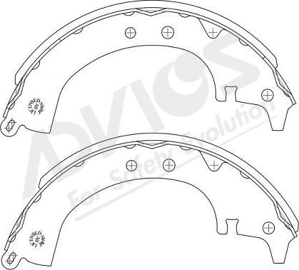 ADVICS-SEA A8N020Y - Drum Brake Shoe Set car-mod.net