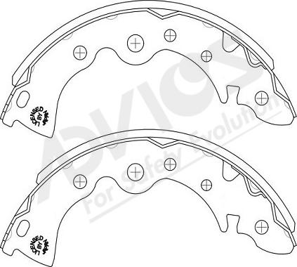 ADVICS-SEA B8N011Y - Drum Brake Shoe Set car-mod.net