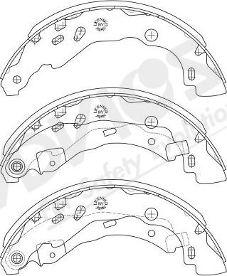 ADVICS-SEA B8N012Y - Drum Brake Shoe Set car-mod.net
