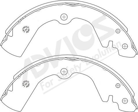 ADVICS-SEA B8N017Y - Drum Brake Shoe Set car-mod.net