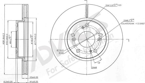 ADVICS-SEA C6F267 - Brake Disc car-mod.net