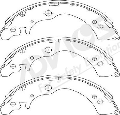 ADVICS-SEA C8N001Y - Drum Brake Shoe Set car-mod.net