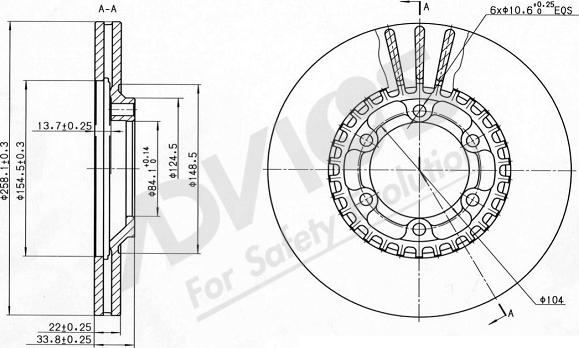 ADVICS-SEA D6F279 - Brake Disc car-mod.net